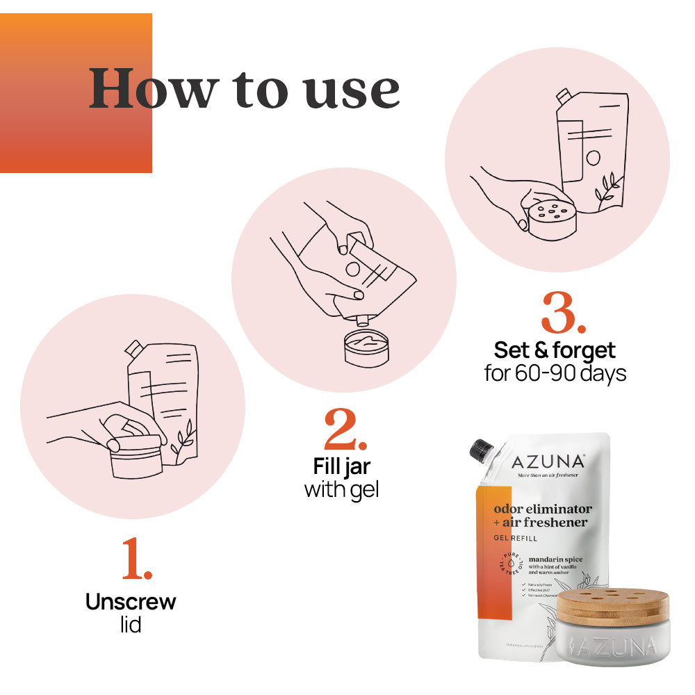 24oz Odor Eliminator Gel Refill Pouch | Azuna