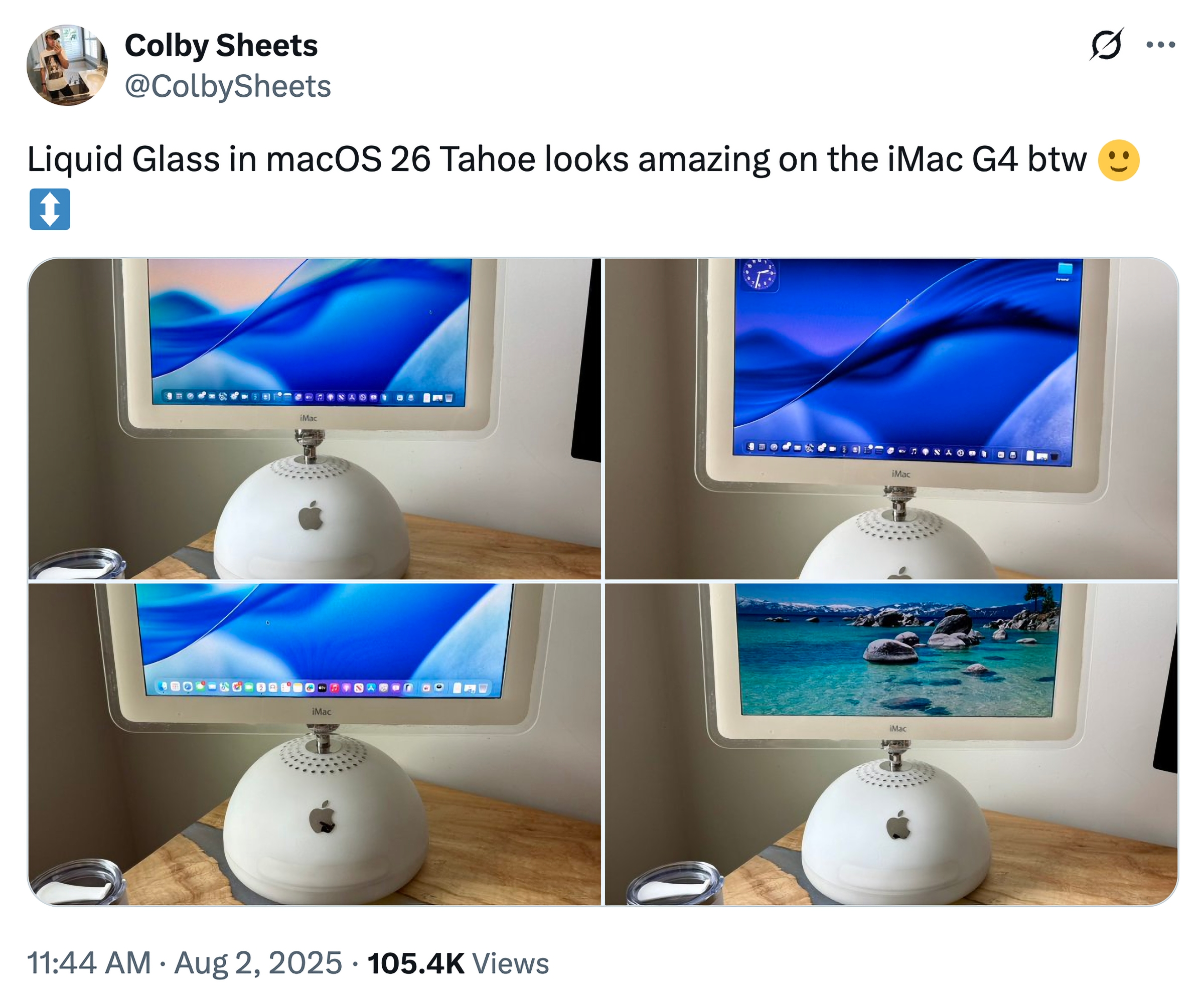 Gaze at the beauty of Liquid Glass on the sunflower iMac G4 | Macworld