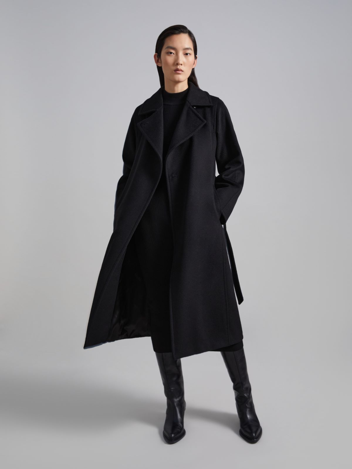 極美品 MAX&Co. MaxMara 現行モデル ピーコート 黒 イタリア製 楽天