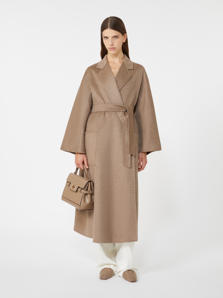 Oversized cotton-blend blazer, chocolate | Max Mara
