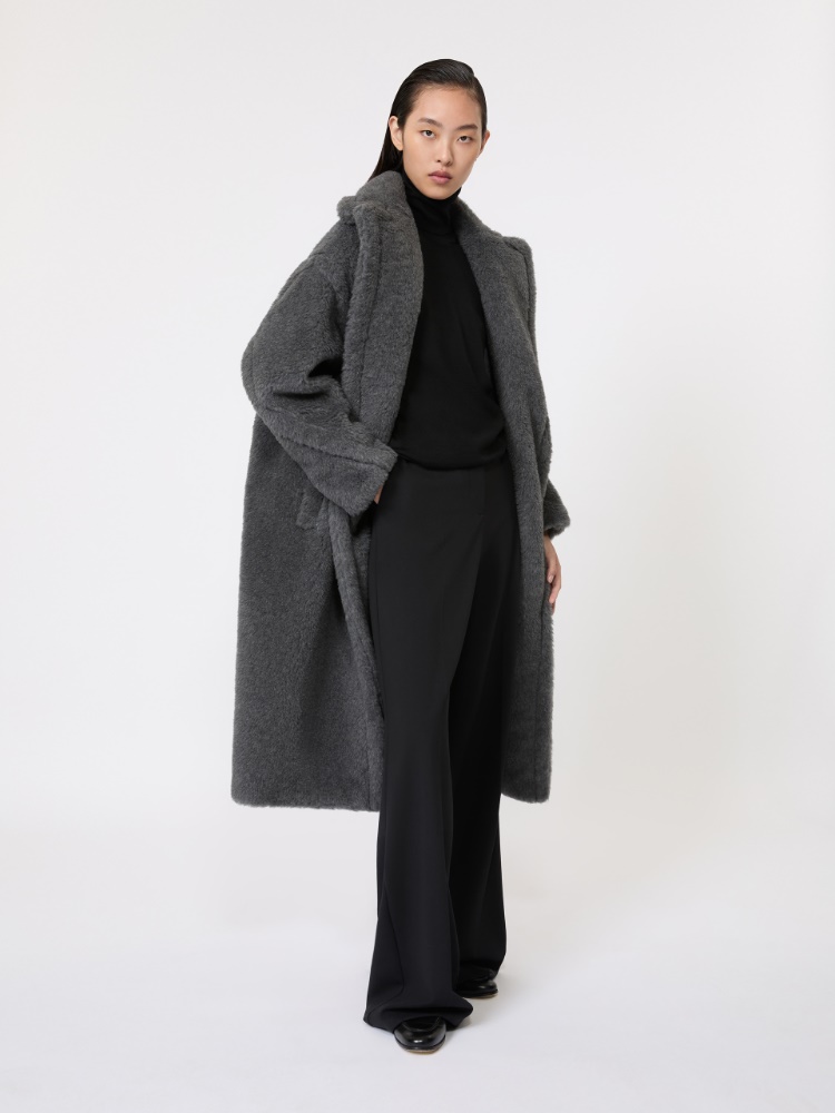 Teddy Bear Icon Coat in wool and alpaca, medium grey | Max Mara