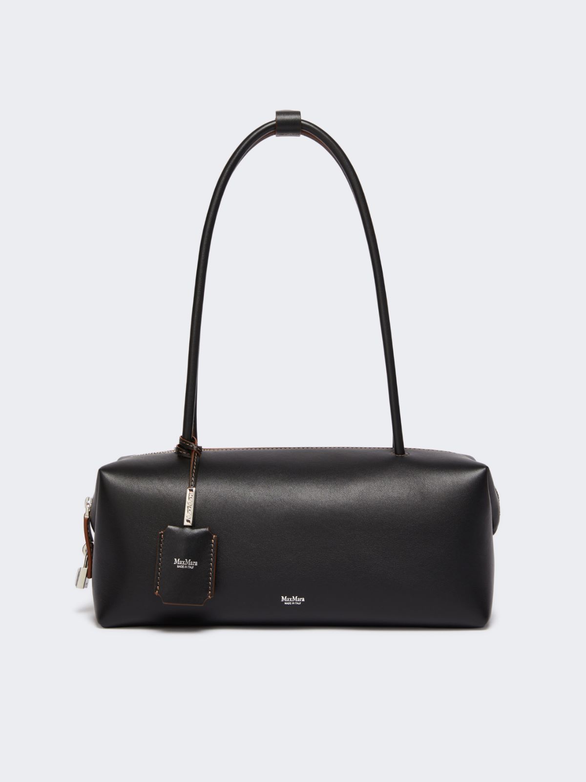 Natural leather bowler bag, black | Max Mara