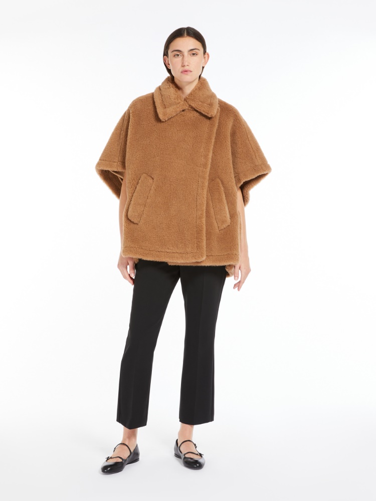 Teddy fabric cape, camel | Max Mara