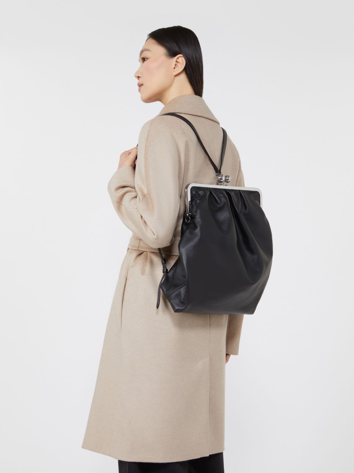 Nappa leather backpack, black | Max Mara