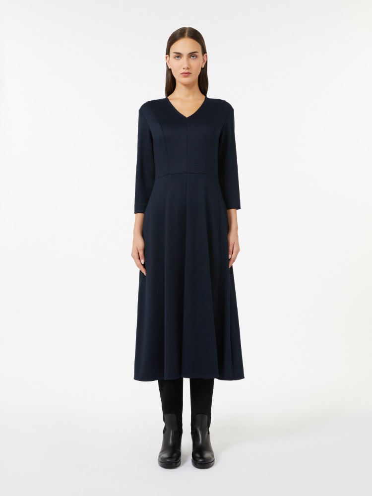Piqué jersey dress, ultramarine | Max Mara