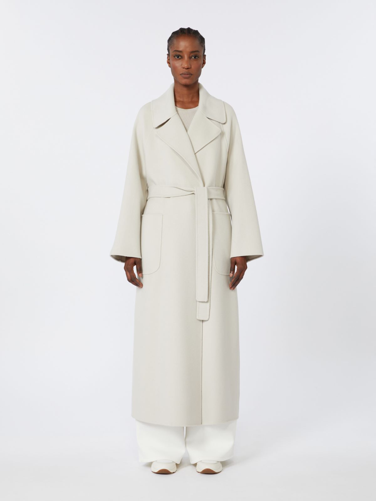 Wool robe coat, ivory | Max Mara