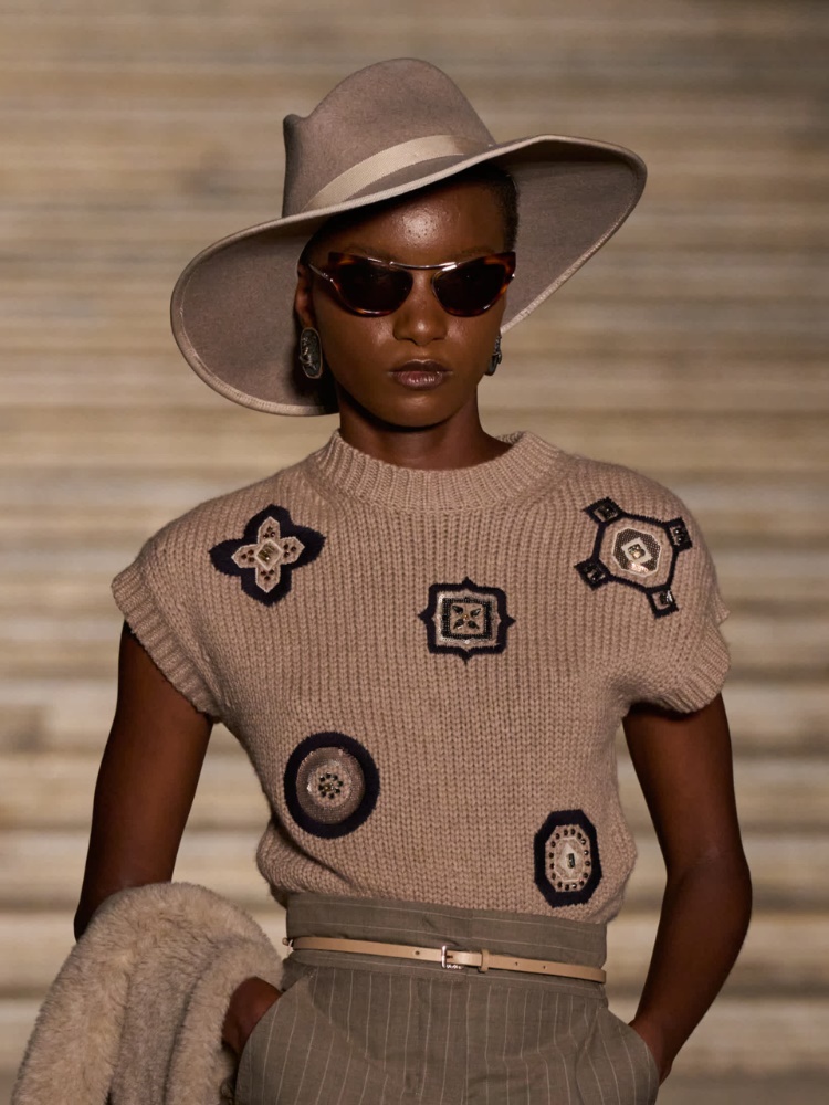 アンフォラ] ウール カシミヤ クロップド ニット, sand | Max Mara