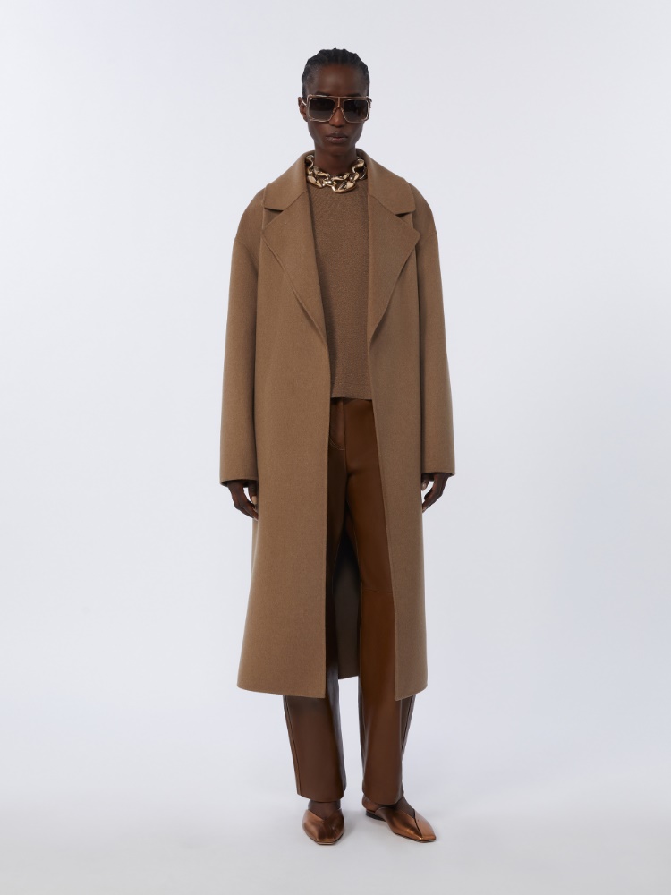 Long wool broadcloth coat, camel | Max Mara