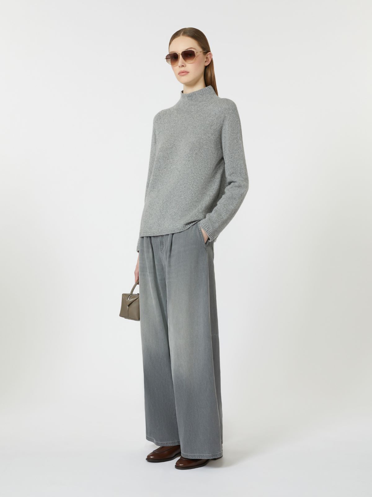 ロード] ウール カシミヤ ハイネック ニット, kaki | Max Mara