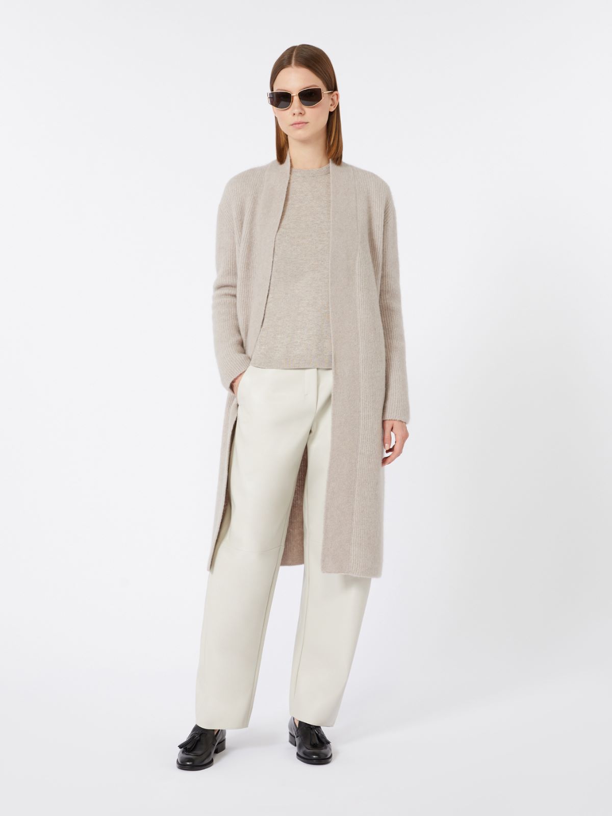 Boxy-fit wool and cashmere sweater, beige | Max Mara