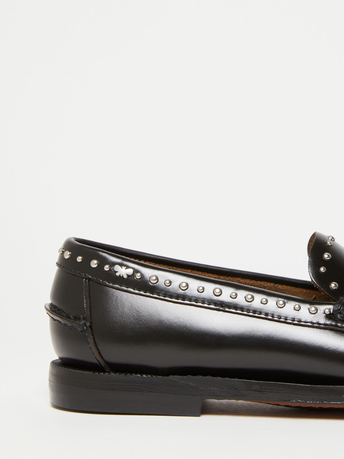 Leather moccasins with tassels, black | Weekend Max Mara