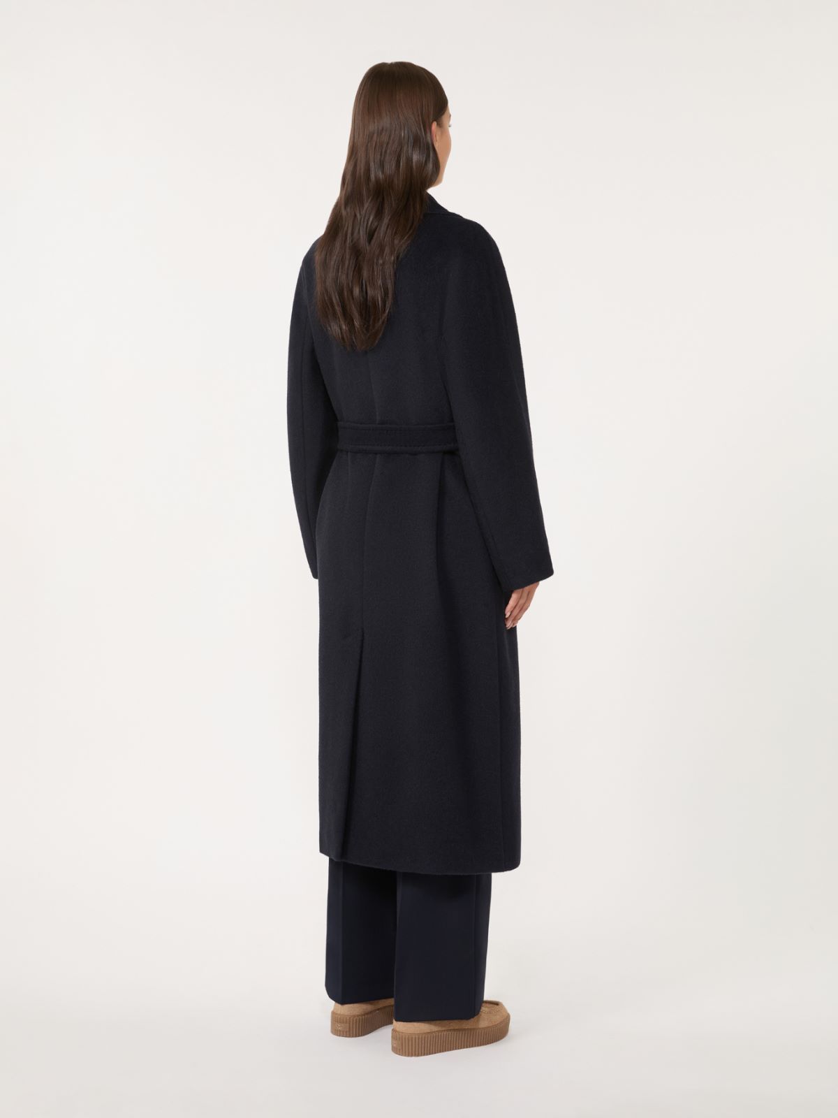 Long wool and alpaca coat, navy | Weekend Max Mara