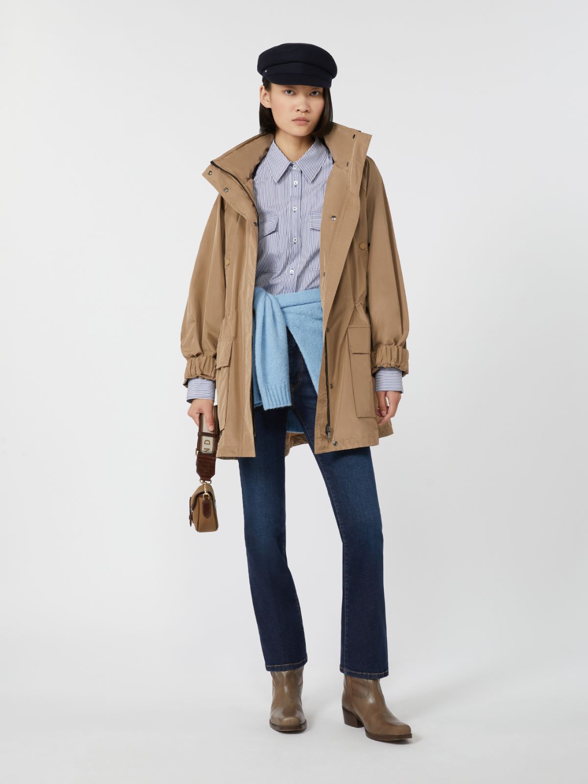 Water-repellent taffeta windbreaker, marron glace' | Weekend Max Mara