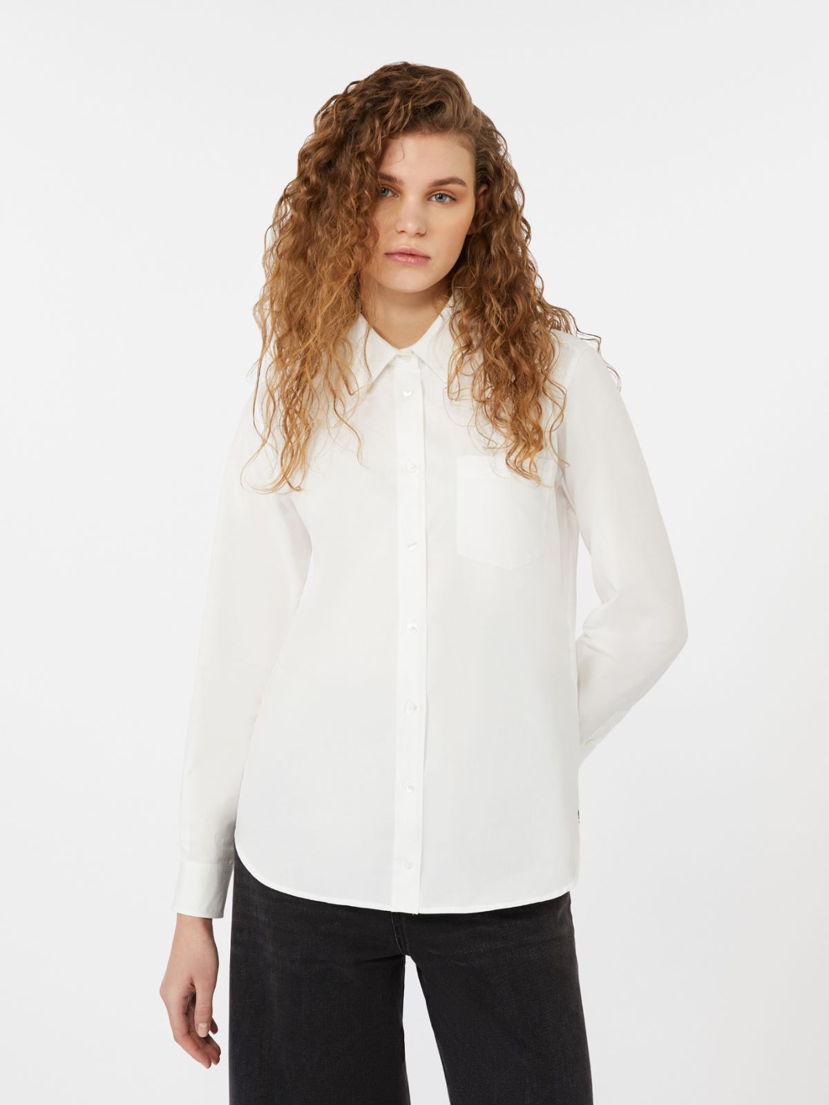 Cotton Oxford shirt, white | Weekend Max Mara