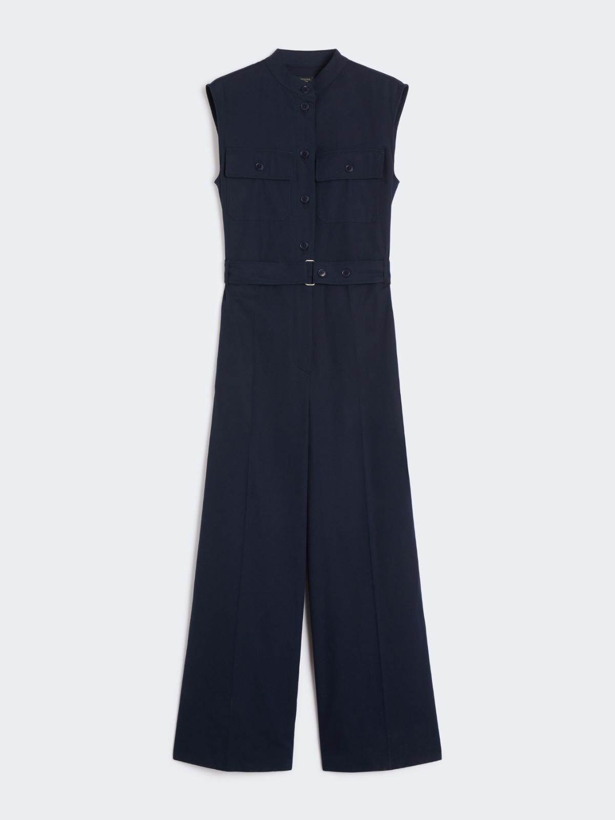 Cotton gabardine jumpsuit, navy | Weekend Max Mara
