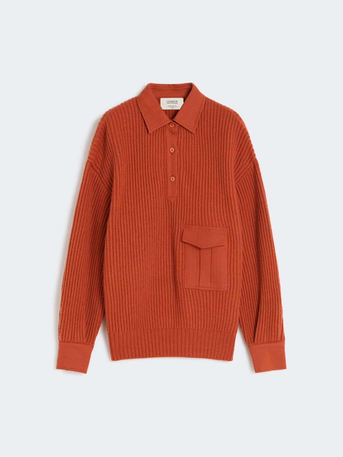 Wool and cashmere pullover, rust | Weekend Max Mara