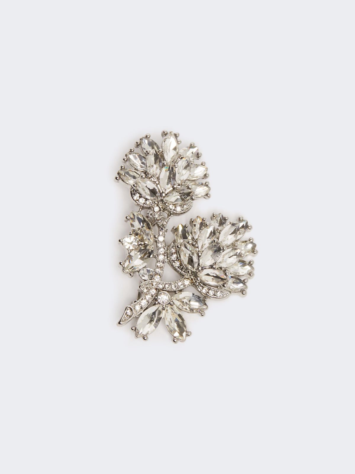 Metal flower brooch, silver | Weekend Max Mara