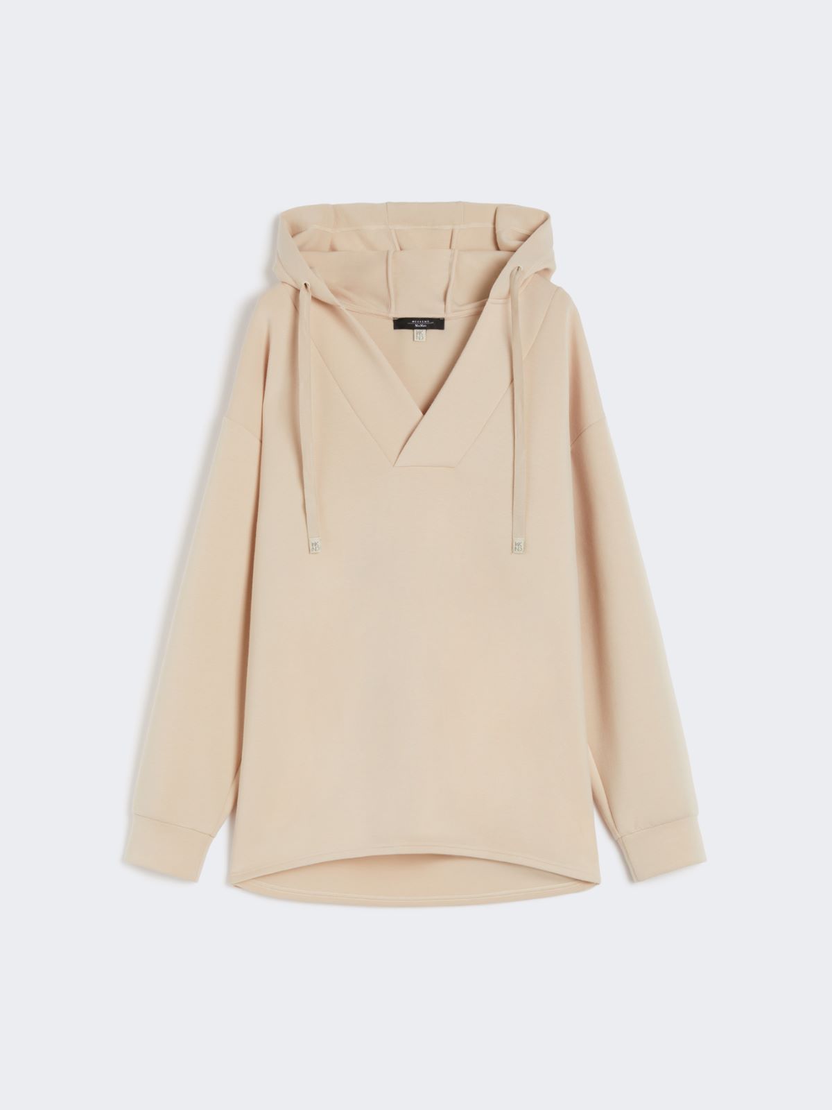 Long scuba jersey sweatshirt, beige | Weekend Max Mara