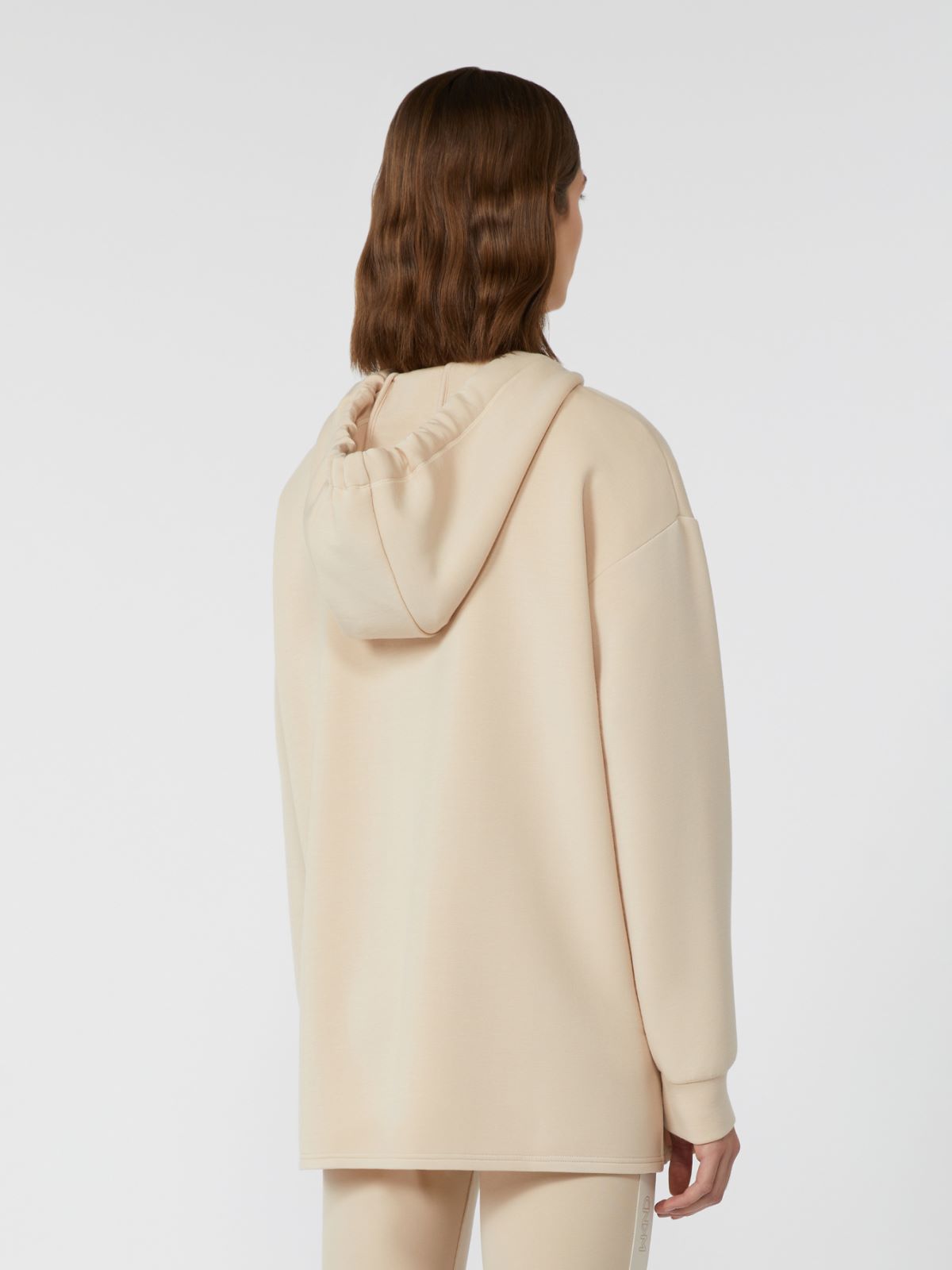Long scuba jersey sweatshirt, beige | Weekend Max Mara