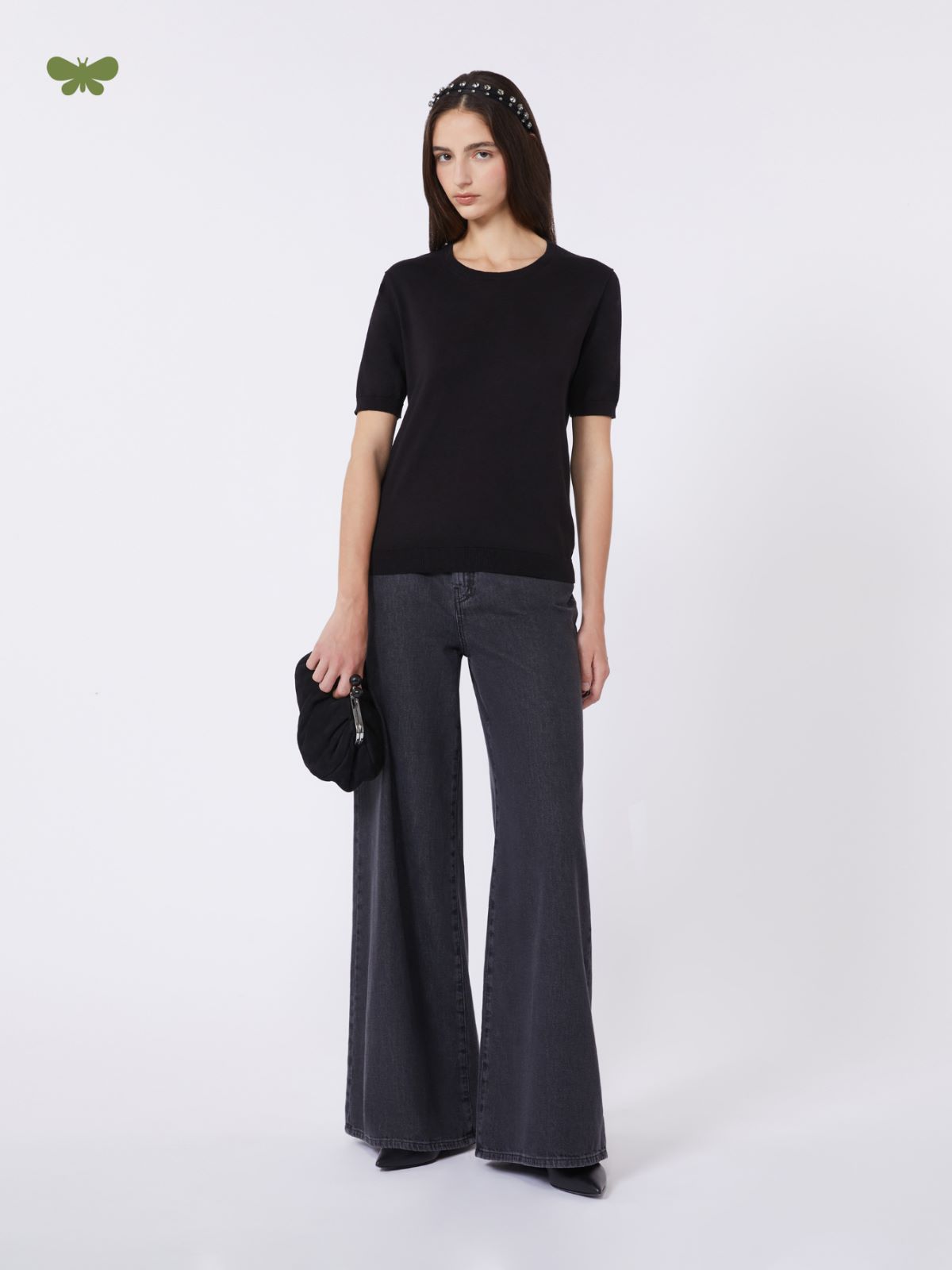 Soft cotton denim jeans, black | Weekend Max Mara
