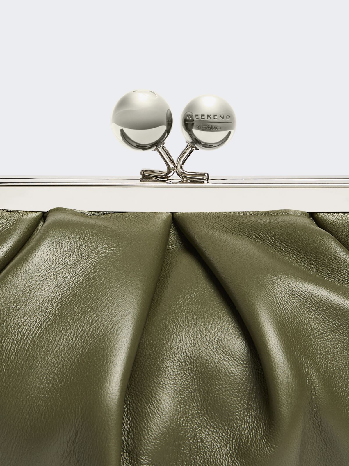 Small sheepskin Pasticcino Bag, dark green | Weekend Max Mara