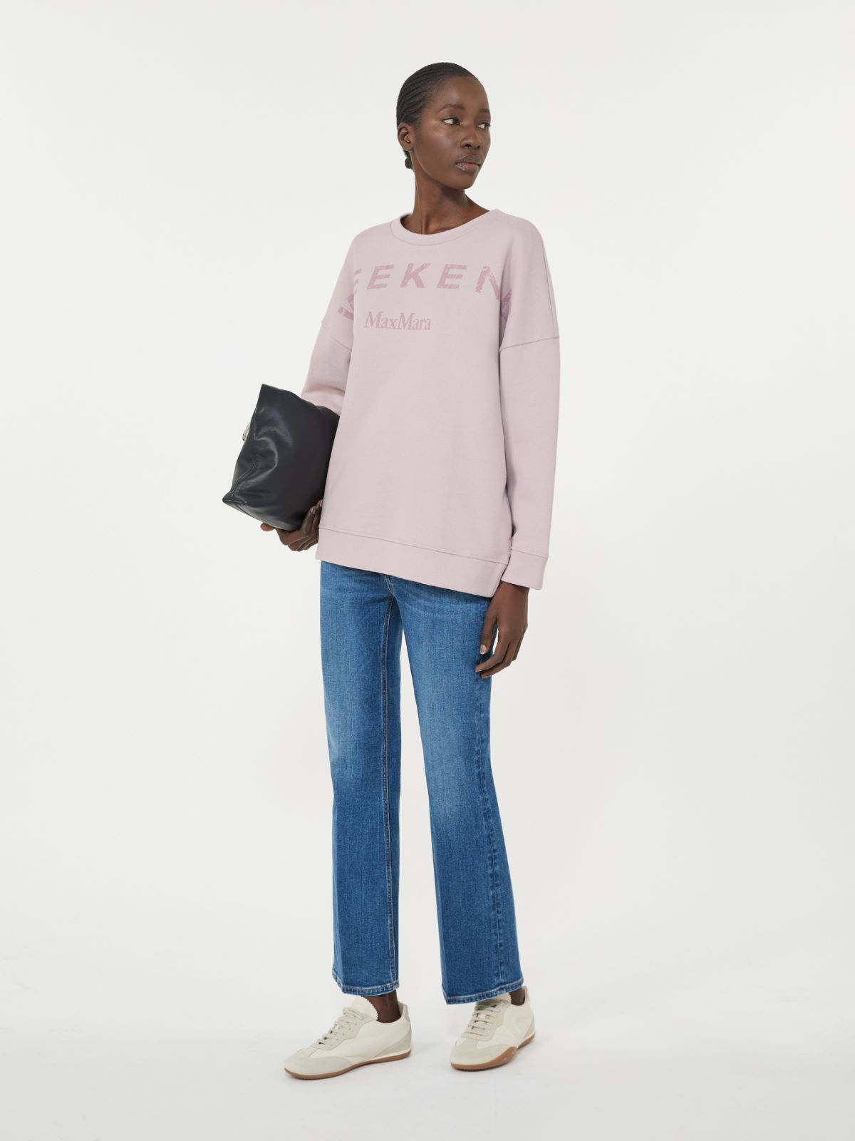 Cotton crew-neck sweatshirt, lilac | Weekend Max Mara