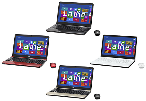 NEC、ノートPC「LaVie」冬モデル、Windows 8とタッチディスプレイで一