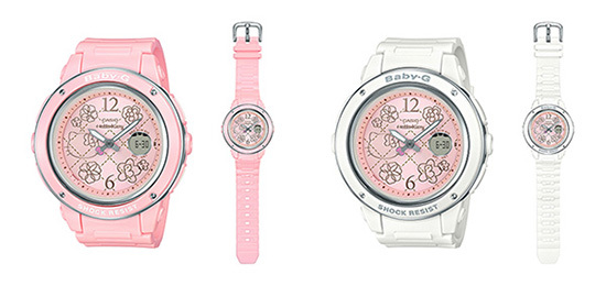ハローキティ×BABY-Gのコラボ腕時計、90年代のピンクキルトシリーズ