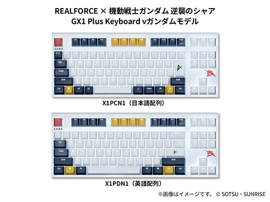 REALFORCE × ガンダムシリーズコラボモデル「GX1 Plus Keyboard」 - BCN＋R