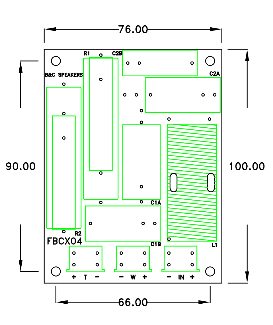 FBCXN36 8Ω - Crossovers - B&C Speakers