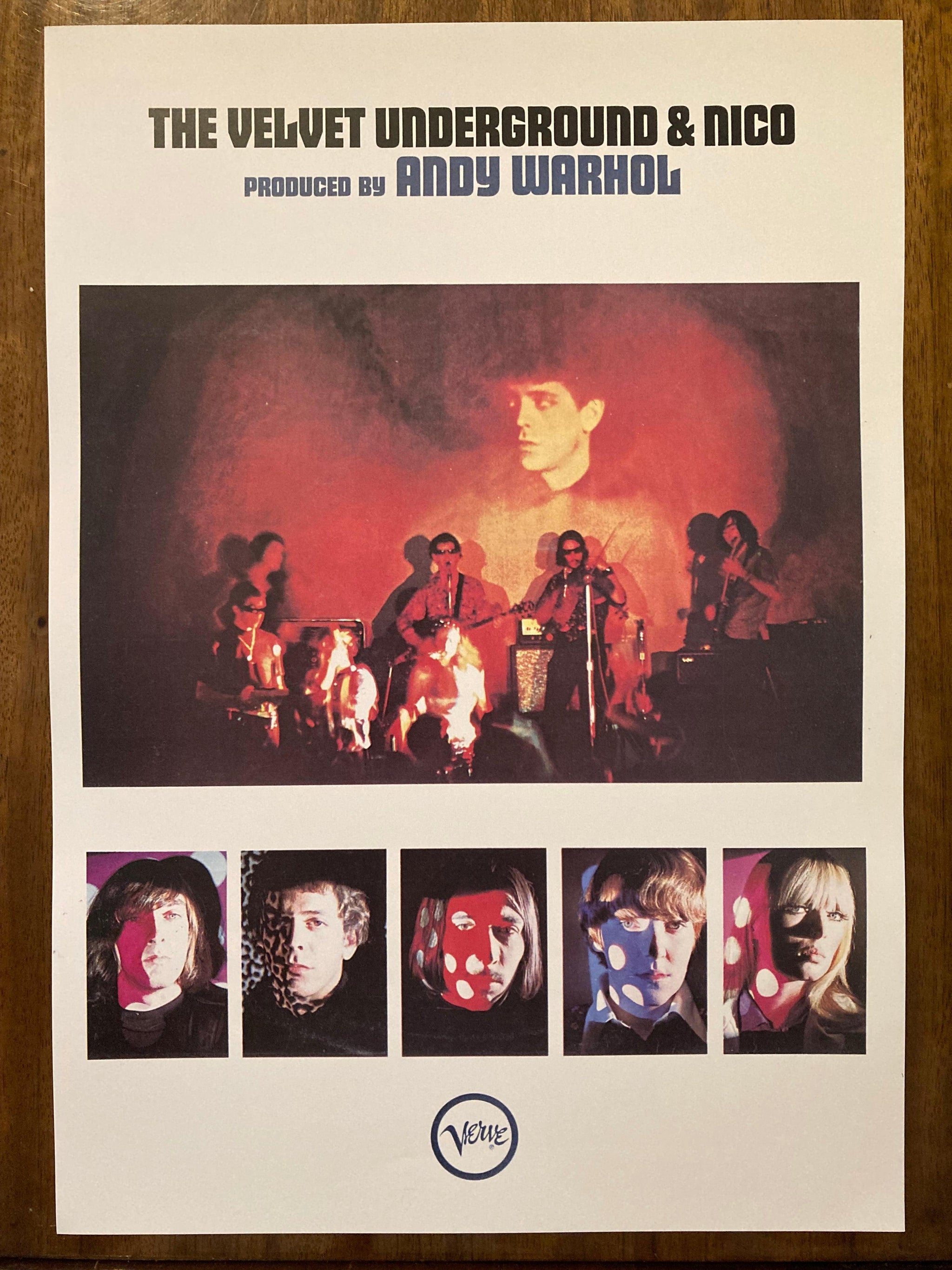 Velvet Underground poster - First album produced by Andy Warhol