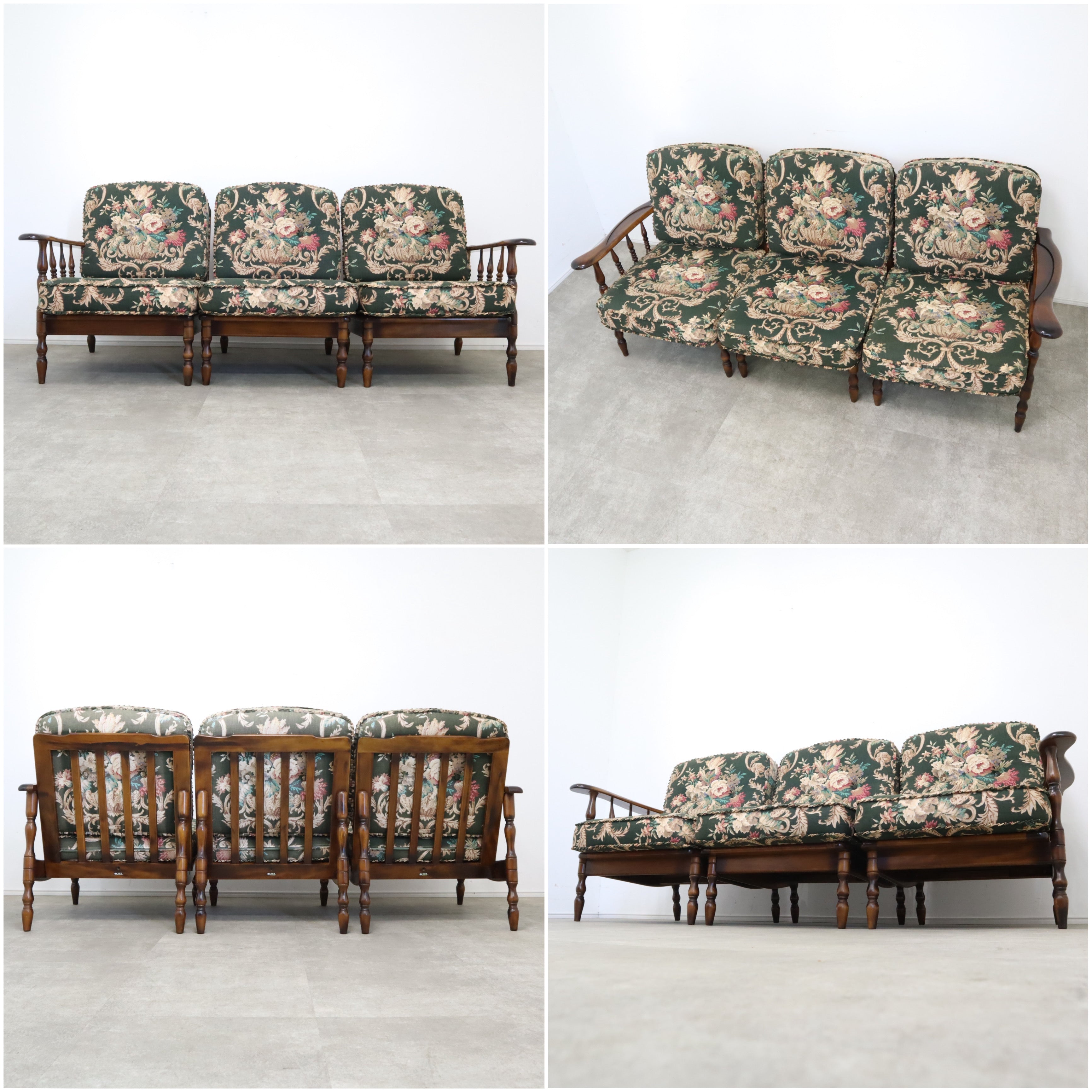 オールドカリモクのヴィンテージ3人掛けソファ – バナルオンライン