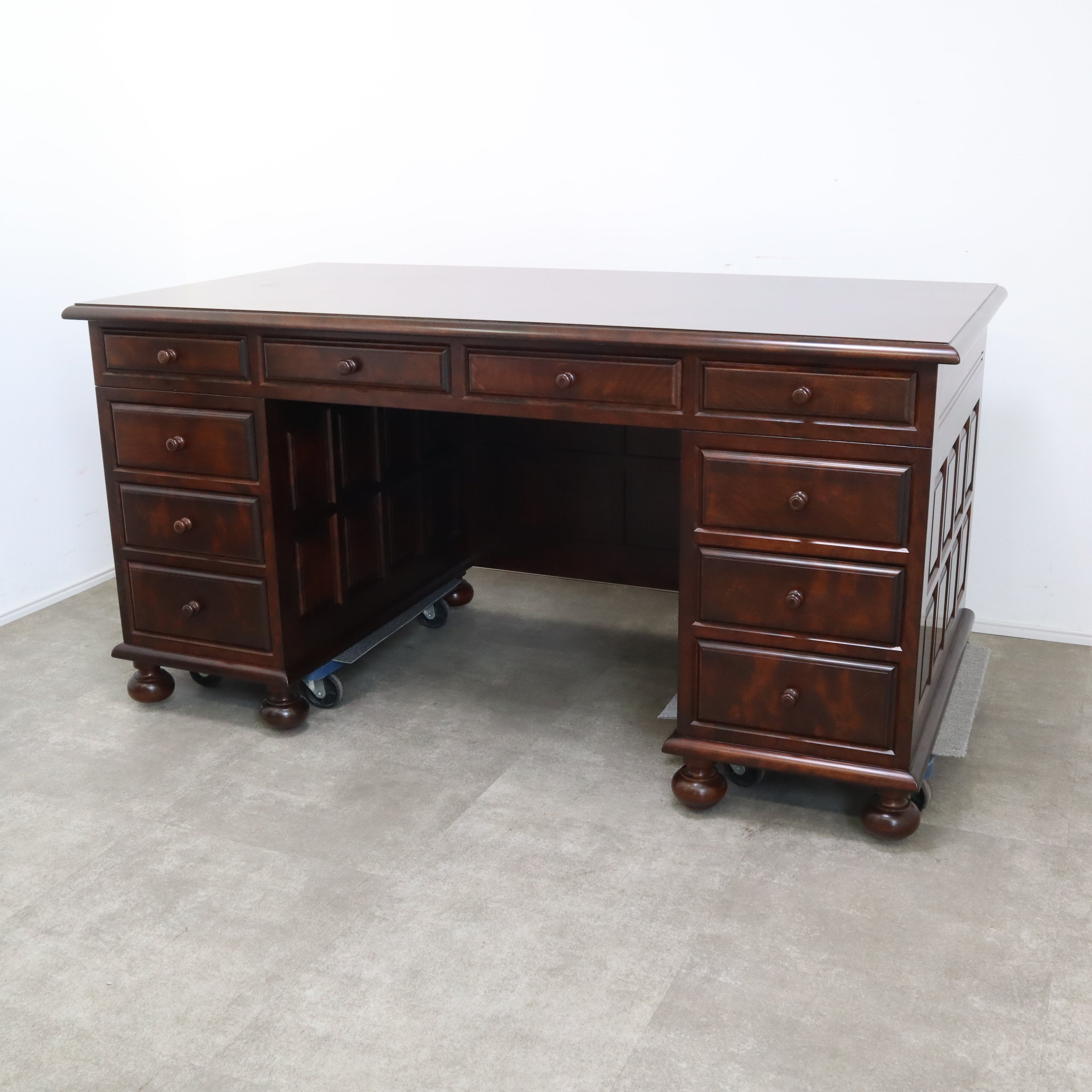 希少 松本民芸家具 H型 両袖机 デスク 書斎机 定価約100万 – バナル