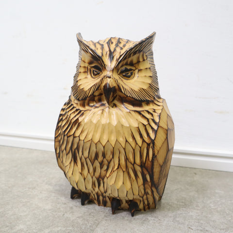 工房がんま フクロウの木彫り5種セット 工房がんま フクロウの木彫り5