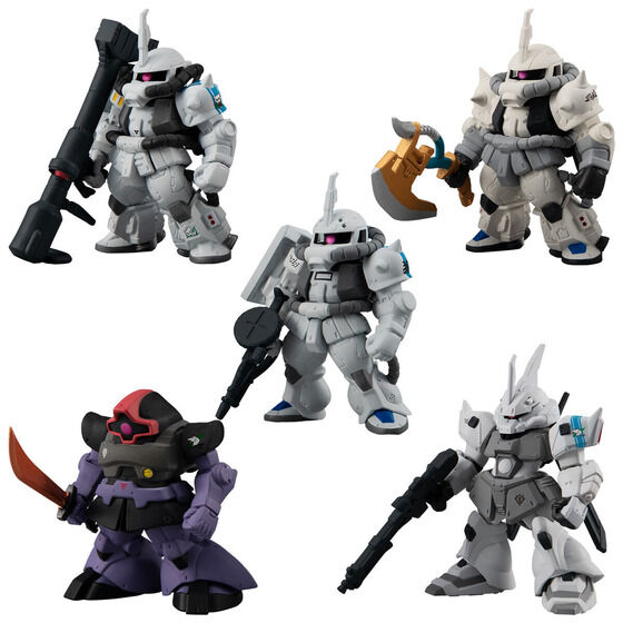 機動戦士ガンダム MSV」よりソロモンの白狼が搭乗した5種の機体が食玩