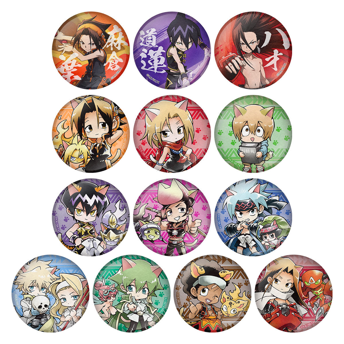 SHAMAN KING in ナンジャタウン 和紙缶バッジコレクション ランダム5個