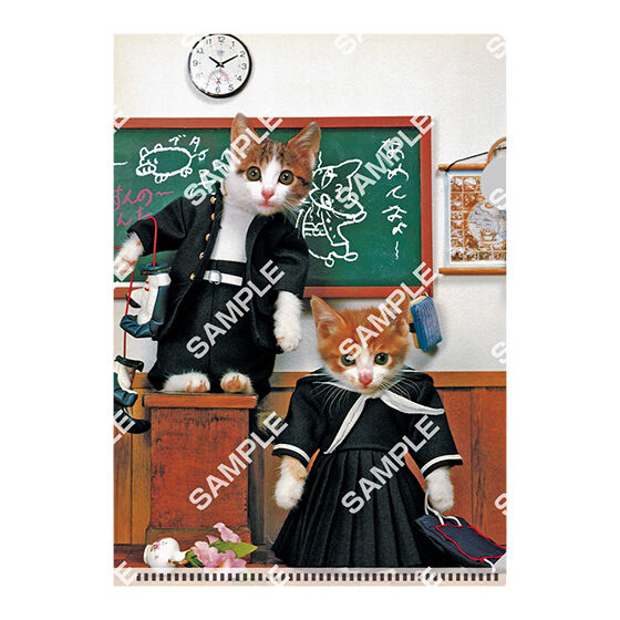 ジャンボカードダス/フラットガシャポン】なめ猫 miniクリアファイル