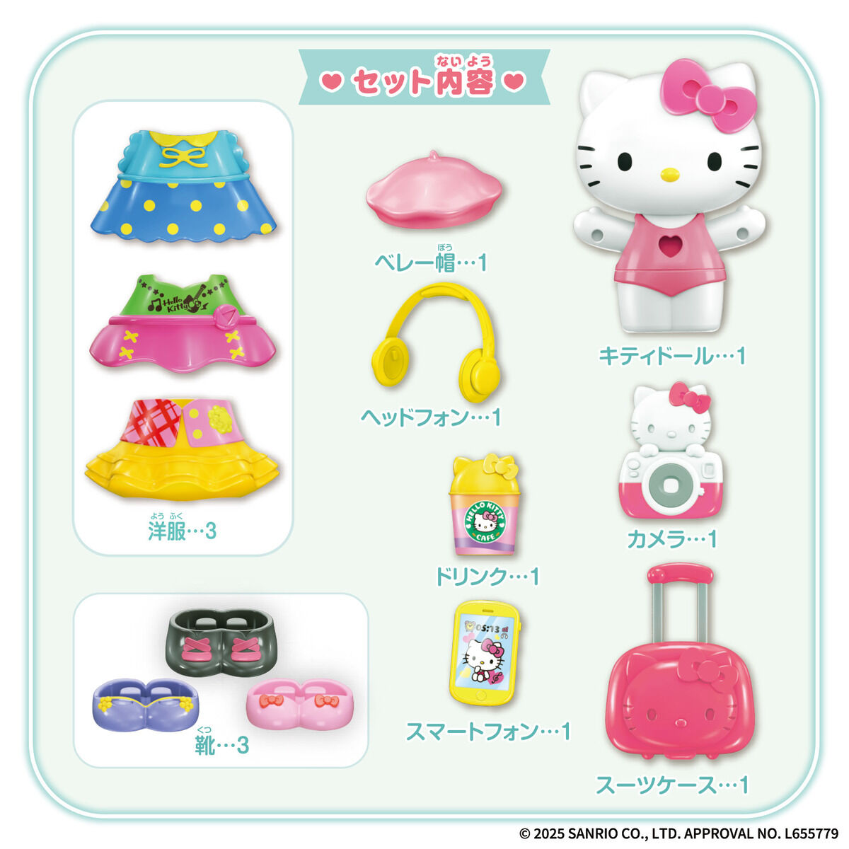 Hello Kitty パチパチきせかえドール トラベルver. | サンリオ