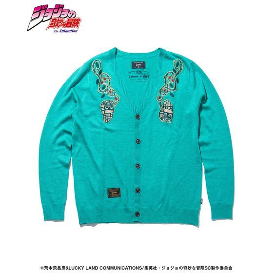 ジョジョの奇妙な冒険【glamb】カーディガン ハイエロファントグリーン
