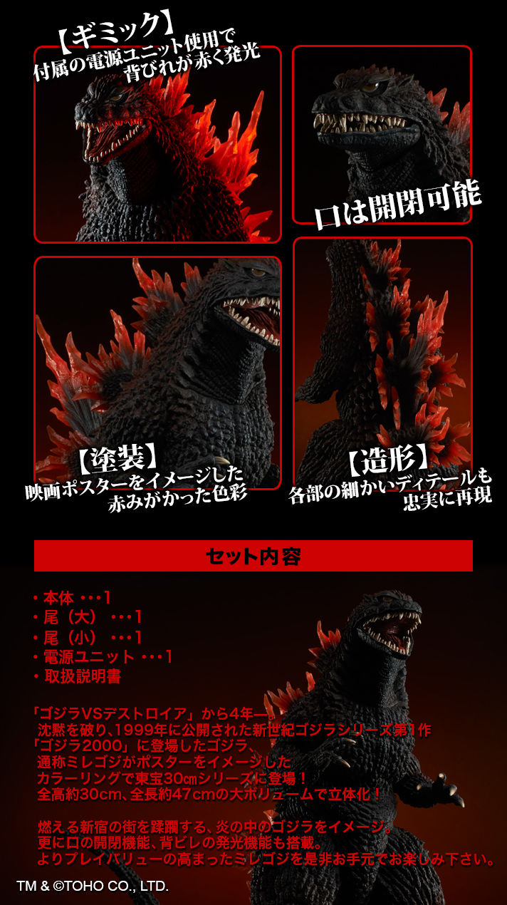 抽選販売】東宝30cmシリーズ ゴジラ(1999)ポスターイメージVer.【送料