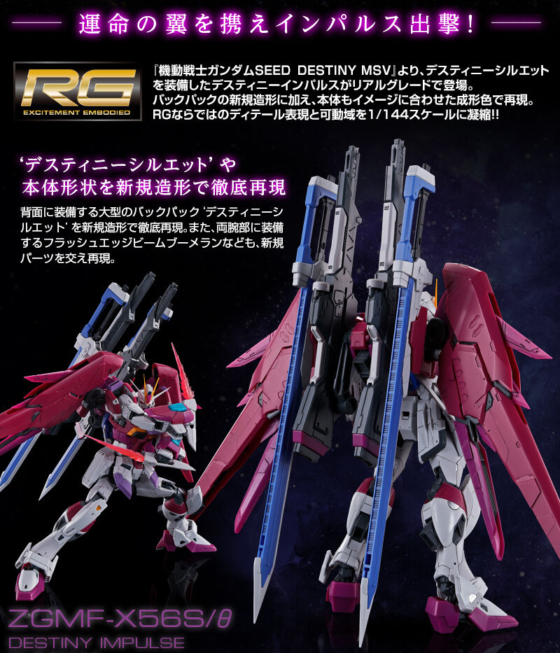 RG 1/144 デスティニーインパルス｜プレミアムバンダイ｜バンダイ