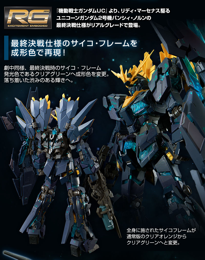RG 1/144 ユニコーンガンダム2号機 バンシィ・ノルン （最終決戦