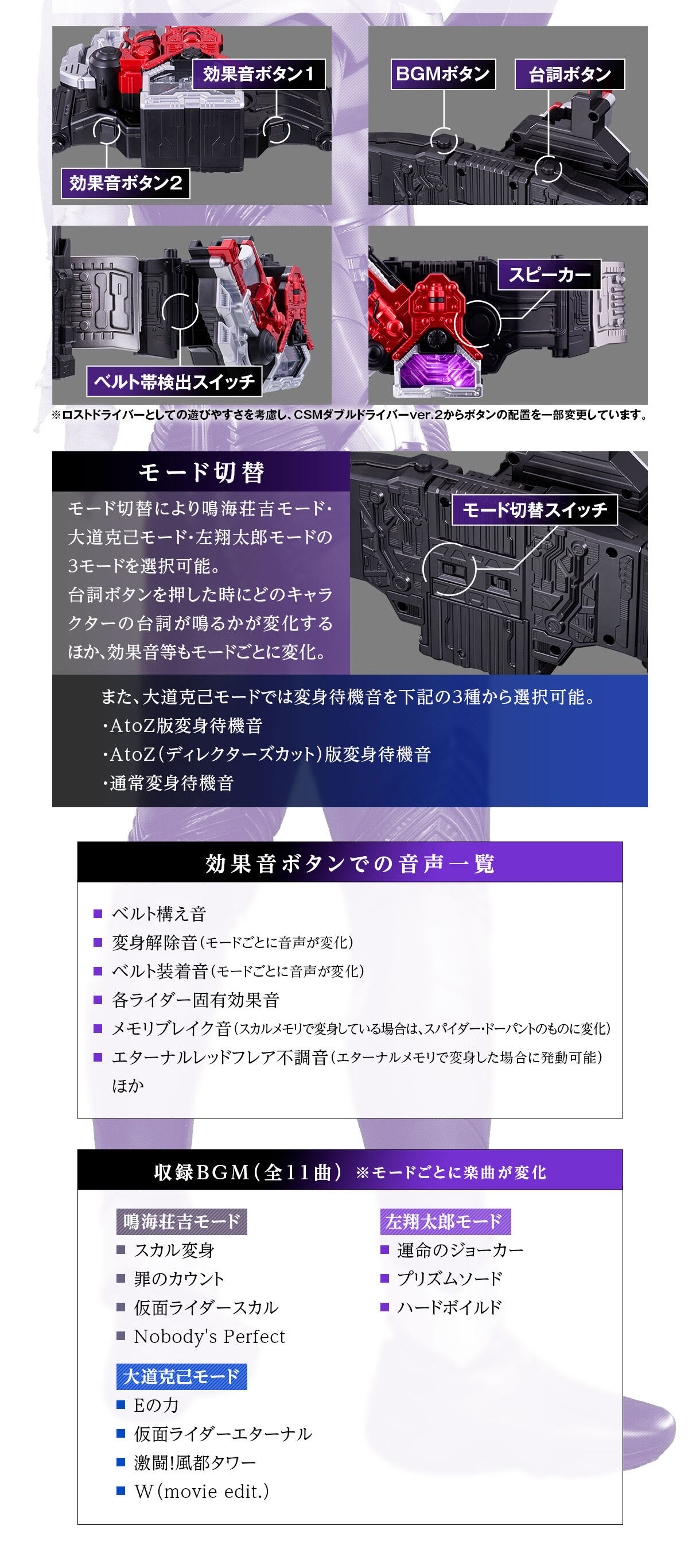 CSMロストドライバーver.2【2次：2025年11月発送】 | 仮面ライダーW