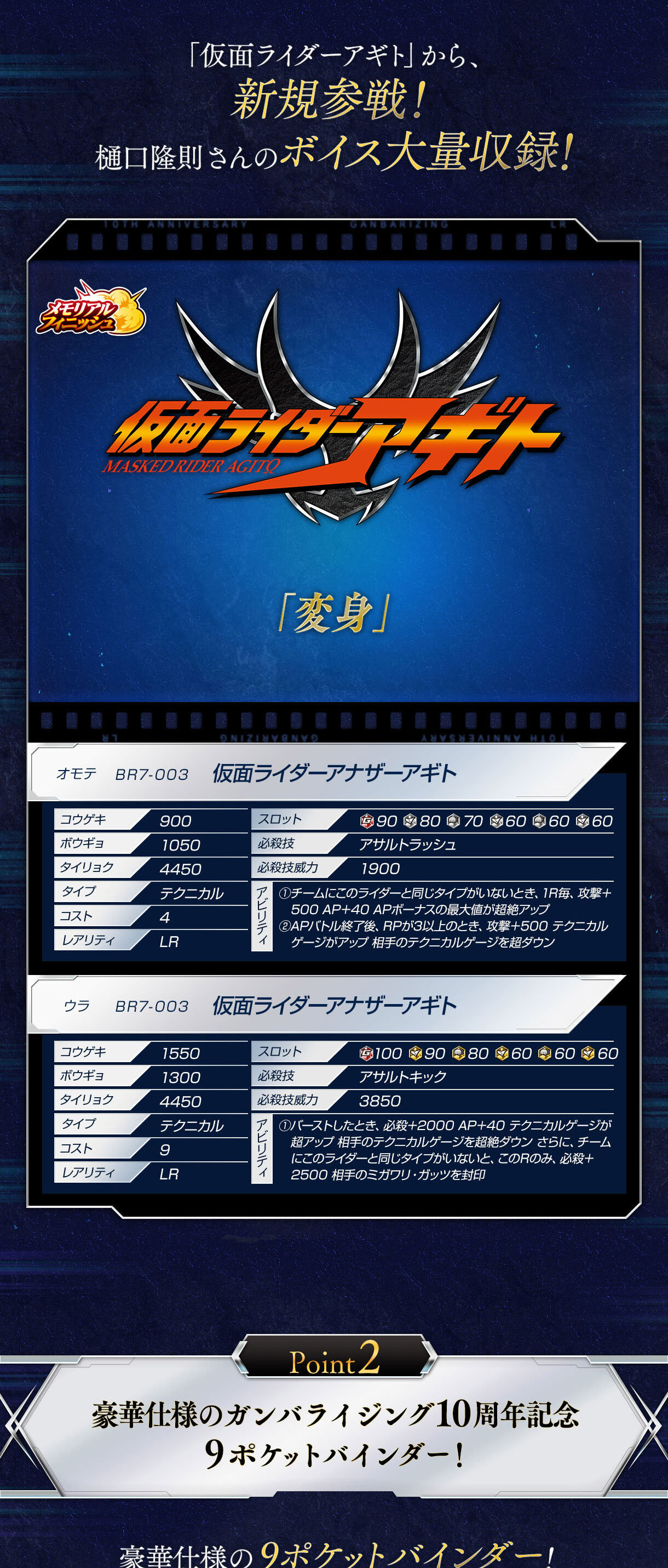 仮面ライダーバトルガンバライジング 9ポケットバインダーセット 10th