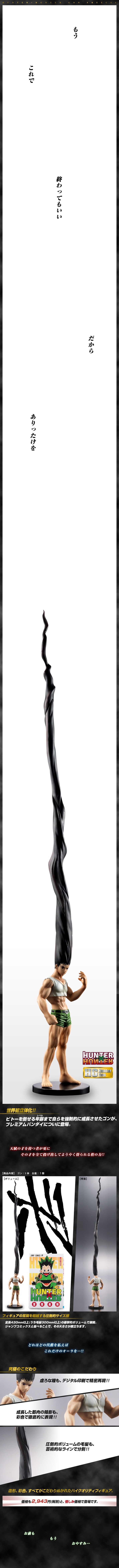 抽選販売】HUNTER×HUNTER ゴン | HUNTER×HUNTER フィギュア | アニメ
