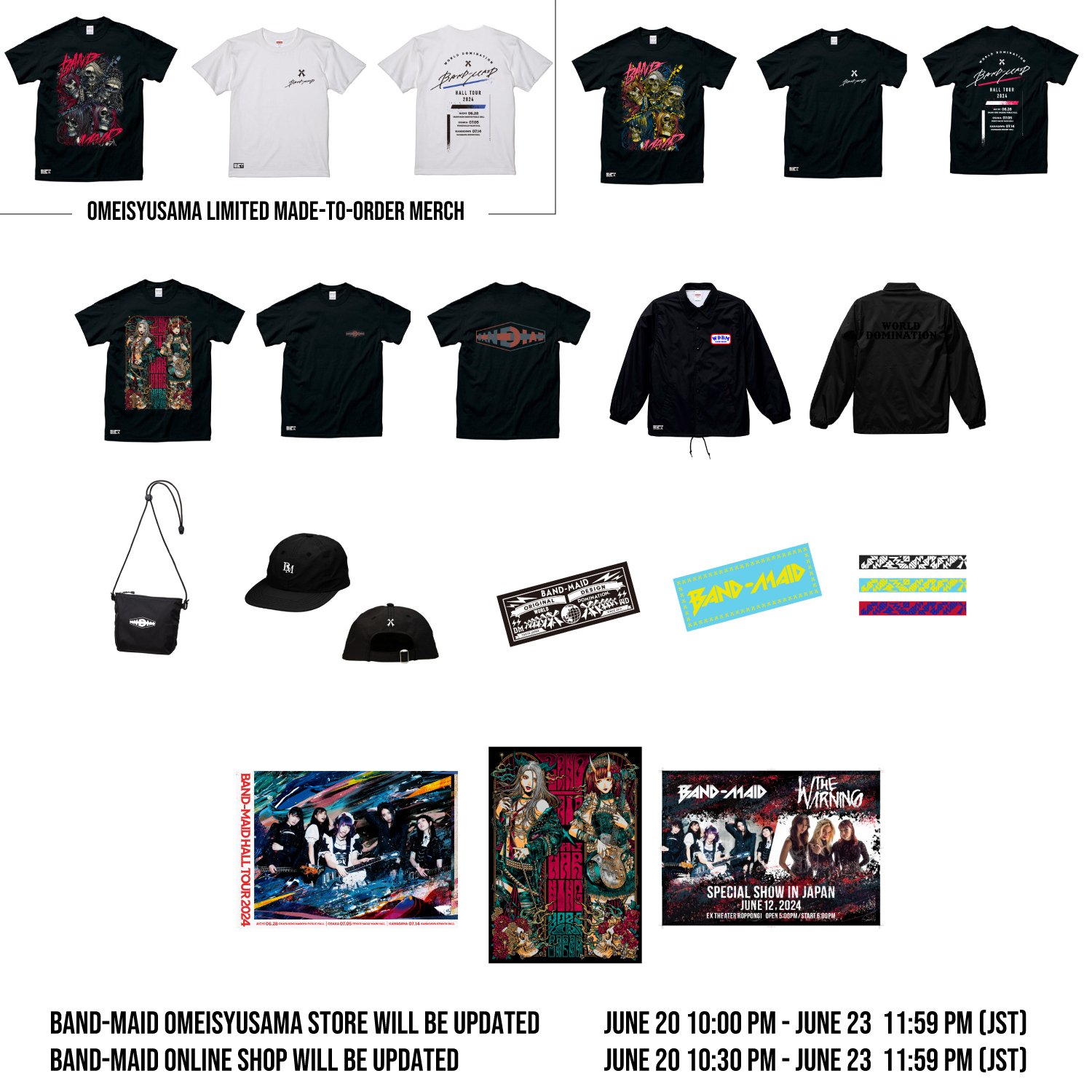 NEWS] BAND-MAID ONLINE SHOP更新予定のお知らせ | BAND-MAID Official