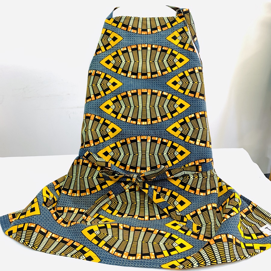 サンプル画像】アフリカ布のエプロン別布で注文可能 – アフリカ布と