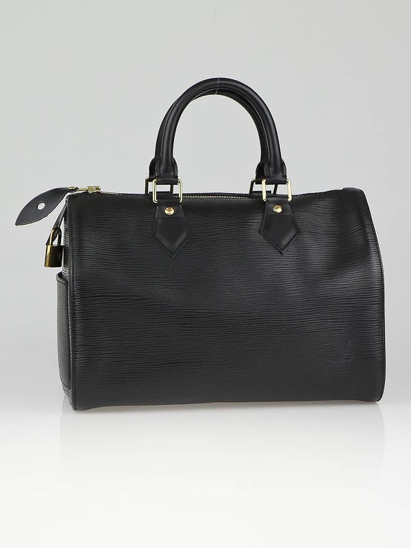 Louis Vuitton Black Epi Leather Speedy 25 Bag w/ Strap | Yoogi's