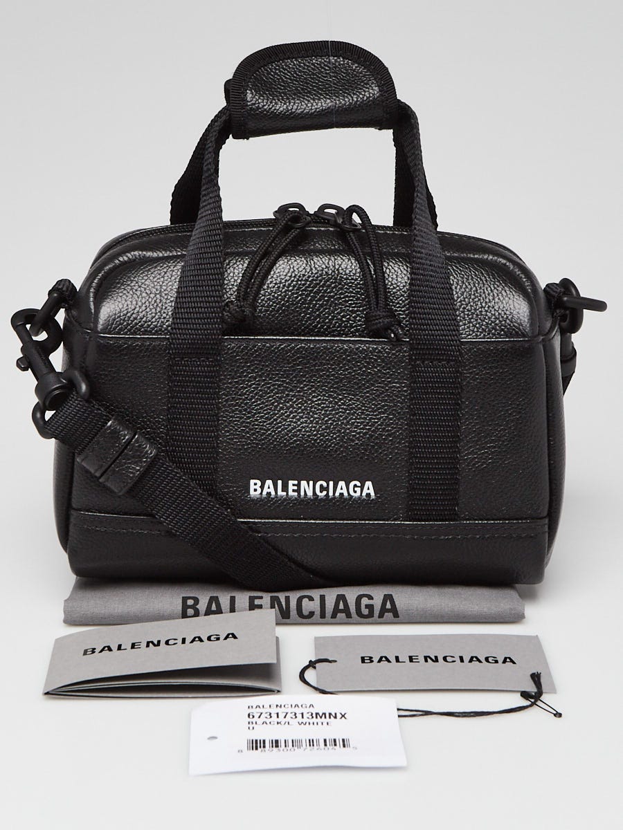 Balenciaga Black Leather Explorer XS Duffle Bag | Yoogi's Closet