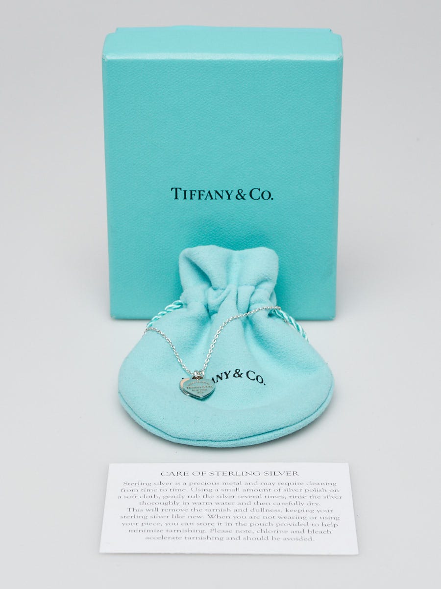Tiffany & Co. Sterling Silver Beige Enamel Return To Tiffany Mini